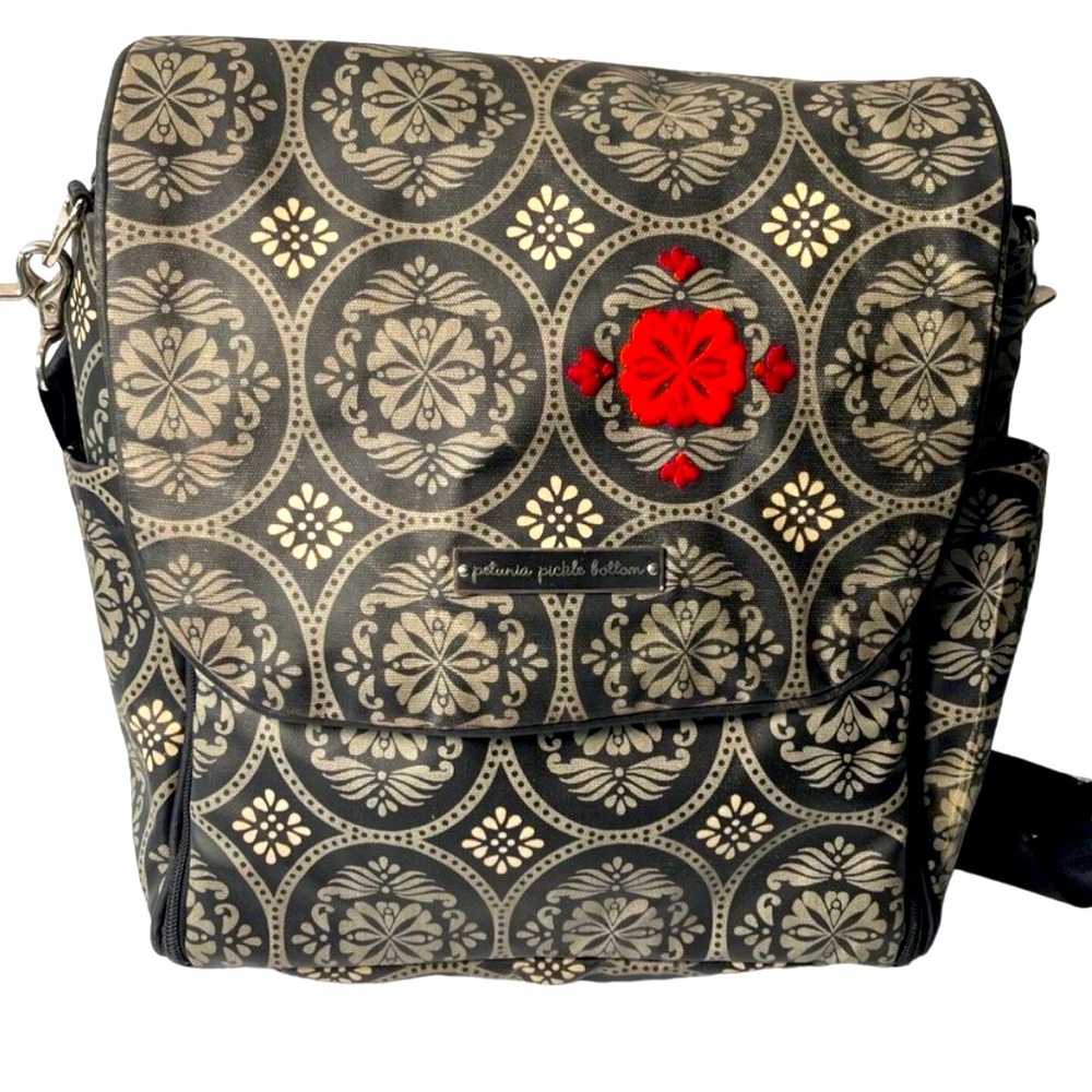 Petunia Pickle Bottom Baby Diaper Bag Boxy Backpack Convertible Large Diaper Bag